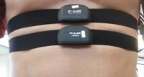 two biometric chest straps